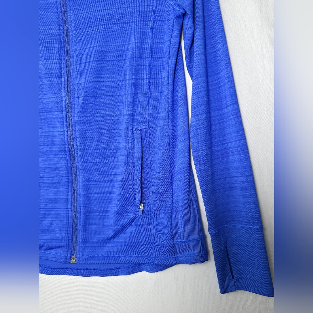 Athleta Pacifica Zip Hoodie Gorpcore Royal Blue UV Protection Coastal Athletic - Picture 6 of 8